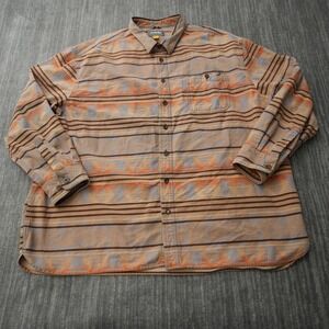Cabelas Deerskin Soft Chamois Shirt Men Long Sleeve Heavy Weight Button Up 4XL T